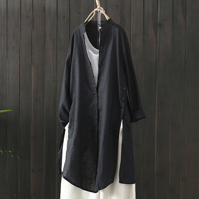 

Womens Long Sleeve Solid Color Open Front Drape Cardigan Coat Casual Coat Top