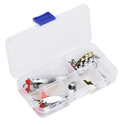 

Saidsome 10 PCS Metal Fishing Lures Spinner Bait Attractant Hook with Tackle Storage Box fishing bait fishing lure