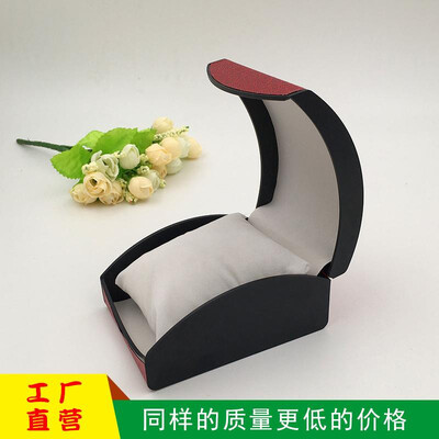 

Wholesale watch box arched bow watch box plastic watch box spring watch box black