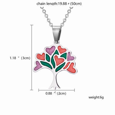 

New Footprints Dog Claw Stainless Steel Enamel Hamsa Tree Flower Animal Elephant Jewelry Necklaces & Pendants Christmas Gifts