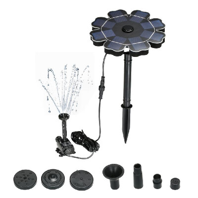 

195mm768" Solar Power Fountain Flower-shape Solar Panel Energy-saving Water Pump for Garden Patio Pond Fish Tank Decoration Plan