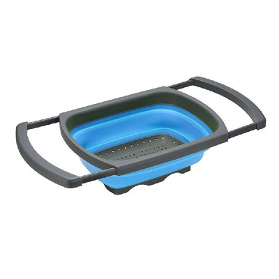 

Collapsible Colander Over The Sink Foldable Fruit Vegetable Washing Drain Basket Strainer With Extendable Handles Kitchen Tools