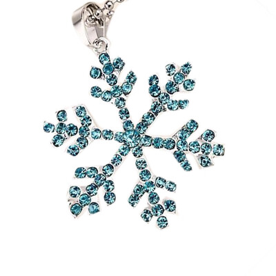 

Hot Cake Highquality New Gift Crystal Snowflake Pattern Charm Long Sweater Chain Pendant Necklace