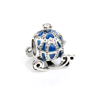 

1 Pc European And American Fashion Diy Shiny Chain Snowflake Diamond Pendant Jewelry Pumpkin Car Beaded Pendant