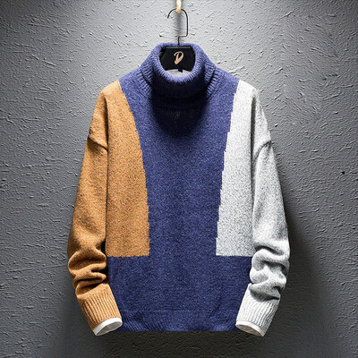 

Toponeto Mens Autumn Winter Casual Long Sleeve Solid Color Vintage Ethnic Sweaters Tops