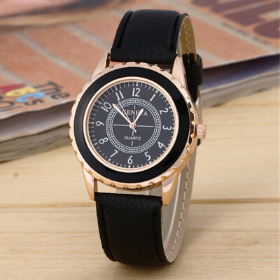 

Japanese geneva quartz watch Geneva three-eye watch mens belt watch can be issued