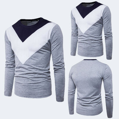 

SUNSIOM Fashion Mens Slim Fit V Neck Long Sleeve Muscle Tee T-shirt Casual Tops Blouse