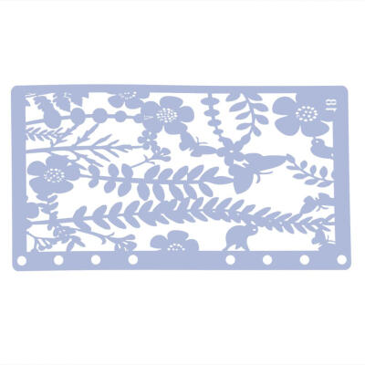 

DIY A6 Page Hollow Lace Ruler Photo Album Template Scrapbook Drawing Tool