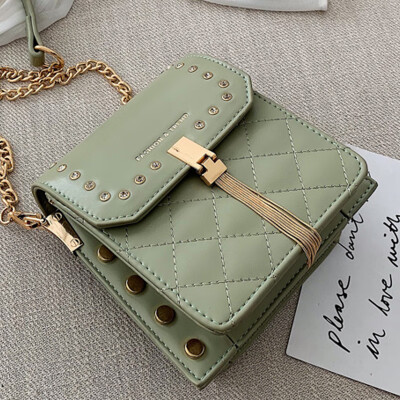 

Texture Western style women 2019 new Korean version of Liu Ding small square bag chic chain Joker shoulder Messenger bag