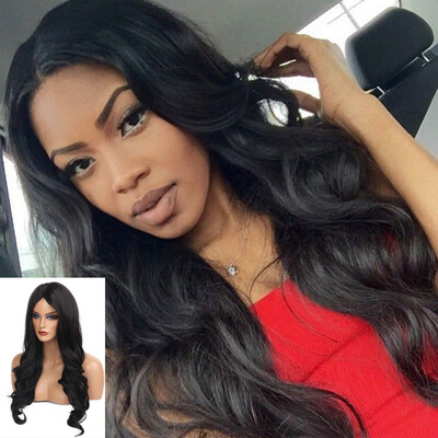 

〖Follure〗Long Loose Wavy No Lace Front Wig Curly Full Natural Hair Wigs Women Black