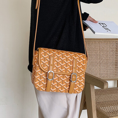 

2019 new popular bag female ins super fire dog tooth bag fashion Cambridge bag wild shoulder Messenger bag female