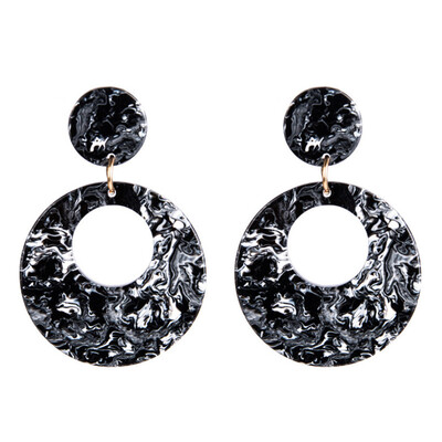 

Olaru Vintage Acetate plate Round Stud Earrings Fashion Extendy Cheap Earring Women Cute Brincos Shipping Bijoux Female New hOT