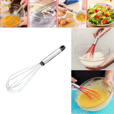 

Siaonvr Handle Whisk Stainless steel Kitchen Mixer Balloon Wire Egg Beater Tool