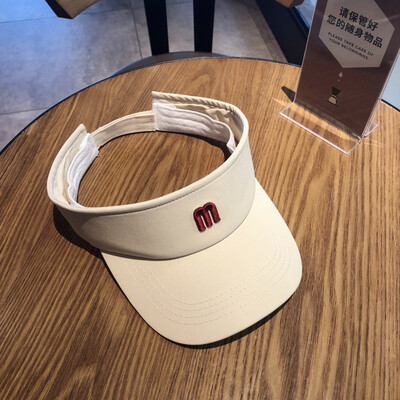 

Ins hat female Xia Simple 100-set sunshade hat male outing sun hat Korean letters embroidered empty cap with duck tongue