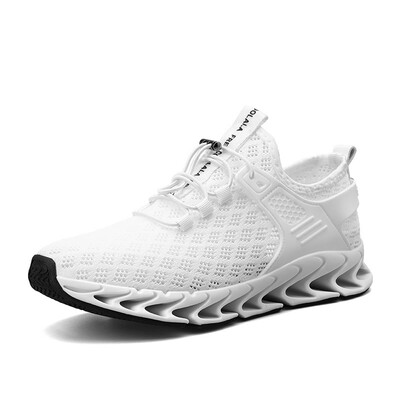 

Mens sneakers flying woven hollow breathable blade warrior sports shoes