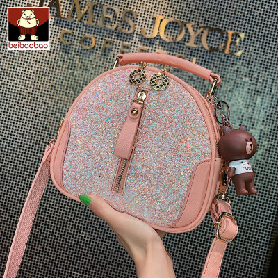 

Ins new sequin bag 2019 new Korean personality handbag Joker shoulder Messenger bag