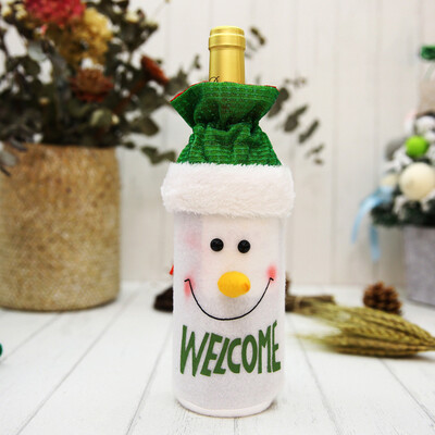 

Siaonvr Wine Bottle Cover Snowman Stocking Christmas Gift Bags Xmas Sack Packing Present