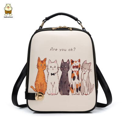 

North Bag Xiaoqing New Korean Edition Shoulder Bag Academy Style Lovely Printed Backpack Middle School Student Bag Tourist Bag Cha