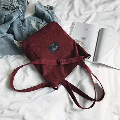 

Canvas bag female 2019 Korean version 100 fashion corduroy student schoolbag single shoulder oblique satchel shopping bag