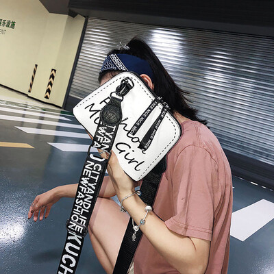 

Women Crossbody Bag Letter Printed Tide Shell Bag Wide Shoulder Strap Wild Shoulder Bags Fashion Messenger Bag T10