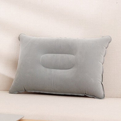 

Outdoor PVC Pillow Tour Camping Thick Flocking Inflatable Pillow Nap Companion