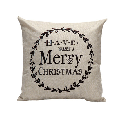 

Tailored Christmas Letter Sofa Bed Home Decoration Festival Pillow Case Cushion Cover BK