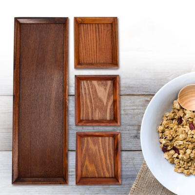 

Greensen Wood Dish Divided Plate Wooden for Snacks Serving Tray Party