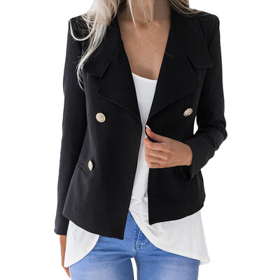 

Toponeto Womens Solid Open Front Cardigan Long Sleeve Blazer Casual Jacket Coat