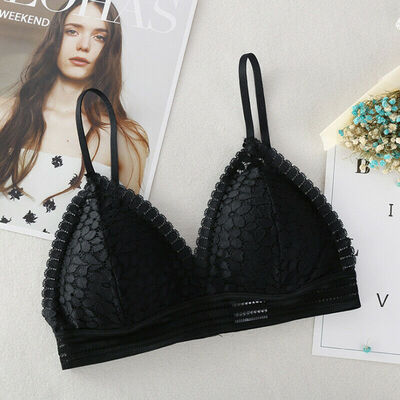 

Sexy Front Cross Side Buckle Wireless Lace Bra Breathable for Women Sport Yoga