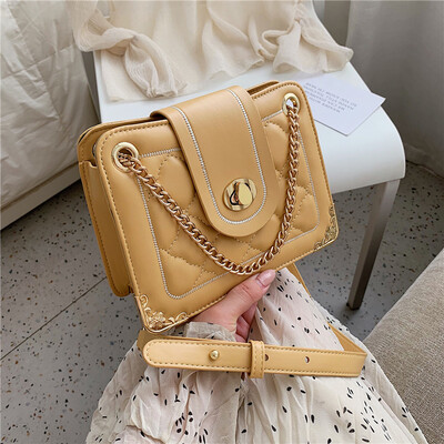 

Advanced sense bag foreign simple female bag 2019 new fashion Korean version of the wild shoulder slung fashion chain bag