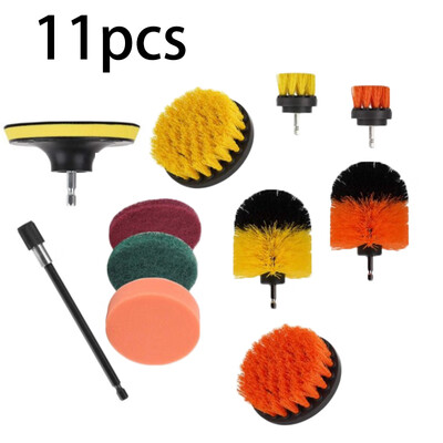 

11Pcs Drill Brush Attachment Power Scrubber Cleaning Kit Combo Bathroom Kitchen