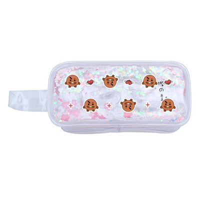 

Kpop BTS Pencil Case Zipper Cosmetic Bag Storage Bag PVC Handbag Coin Bag Cartoon Image Pen Bag