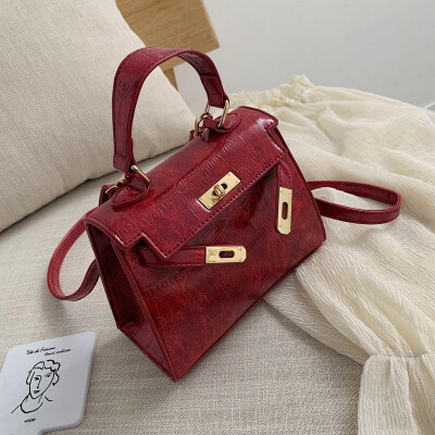 

Mori crocodile pattern handbag new 2019 fashion simple Kelly bag net red foreign style shoulder slung womens bags