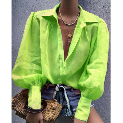 

Women Fashion Long Sleeve Office Lady Chiffon Blouse Shirt T-Shirt Ladies Top