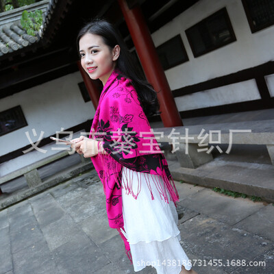 

New Peony ethnic style square scarf ladies air conditioning shawl scarf autumn&winter bohemian scarf square