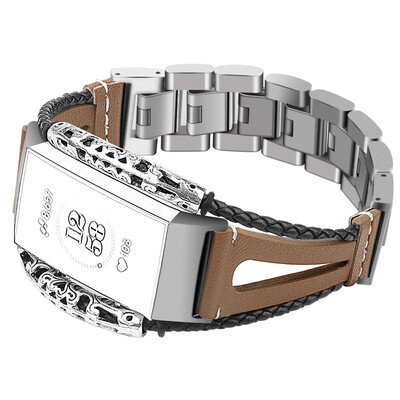 

〖Follure〗Replacement Leather Wristband Band Strap Bracelet For Fitbit Charge 3