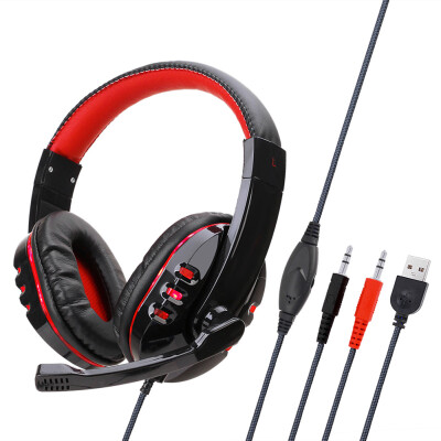 

SY733MV Wired Computer Gaming Headphones Over-ear Game Headset With Microphone AUXUSB Port Volume Control for PC