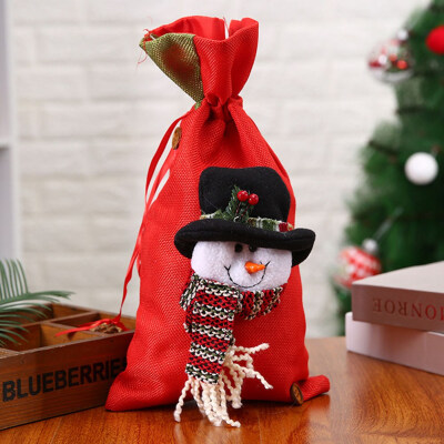 

10 Styles Christmas Gift Bags Creative Applique Tote Santa Claus Candy Bags