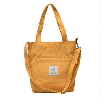 

New Style Women Handbags Durable Letter Canvas Tote Large Capacity Handbag Corduroy Casual Shoulder Casual Tote Bag fashion Hot