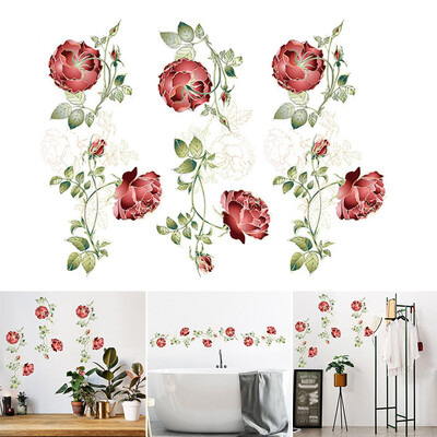 

Creative Color Rose Vine Cabinet Refrigerator Wall Sticker Home Decoration