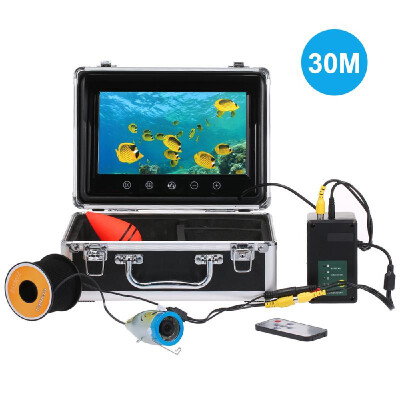 

30M Fish Finder Underwater Camera 7" Color Screen 1000TVL CAM 24pcs Infrared&White LED IP68 Waterproof