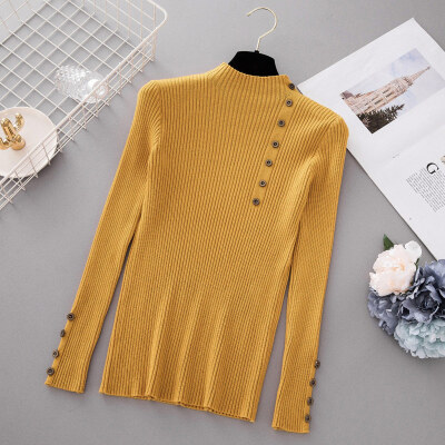 

Fall Turtleneck Sweater Women Spring Autumn Solid Knitted Pullover Slim Soft Jumper Sweater Pull Femme