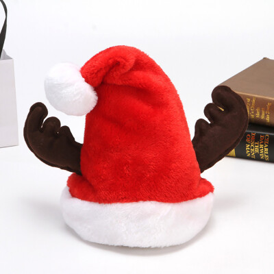 

Gobestart Plush And Short Plush Antlers Filled with Cotton ChildrenAdult Christmas Hat