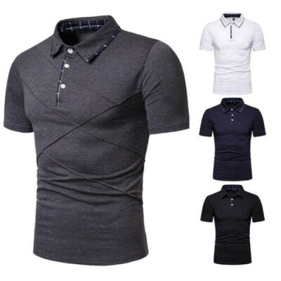 

Mens Slim Fit Shirts Short Sleeve Casual Golf T-Shirt Jersey Tops Tee