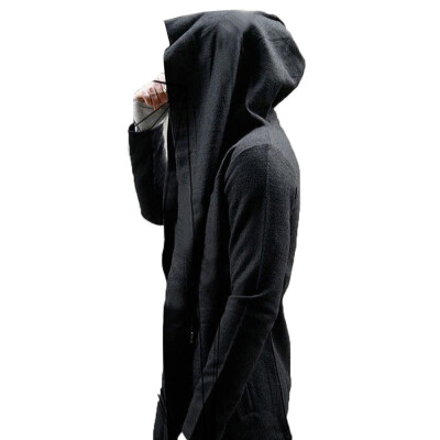 

Toponeto Unisex Winter Long Section of The Hooded Cloak Cape Cardigan Hoodie Jacket