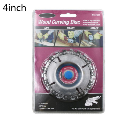 

45 Inches Wood Carving Disc Saw Blade Disc Fine Abrasive Cutting Chain Grinder Chain for 125x 22mm Angle Grinder 1PC