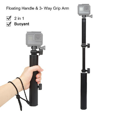 

3-Way Grip Arm Selfie Stick Monopod Pole for GoPro Hero 76543 Xiaomi Yi Lite4K4K & other Action Camera
