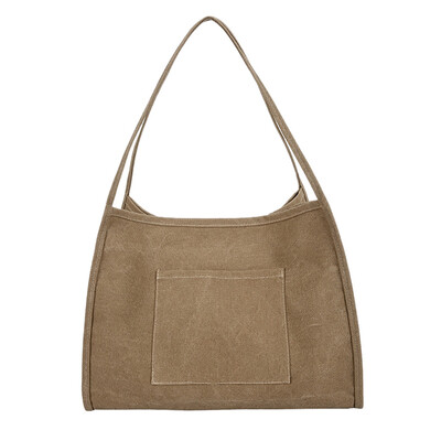 

Tailored Fashion Lady Wild Canvas Solid Color Large Capacity Shoulder Bag Handbag