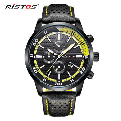 

93015 three-eye six-needle mens watch waterproof luminous quartz watch sports&leisure mens watch