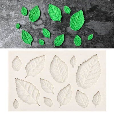 

Baking Mould3D Silicone Leaves Fondant Cake Mold Creative Chocolate Sugarcraft Mould Decorating DIY ToolFondant Cake Mold